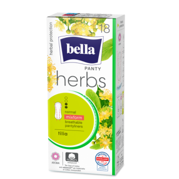 Ежедневни превръзки Bella Herbs с цвят липа нормални