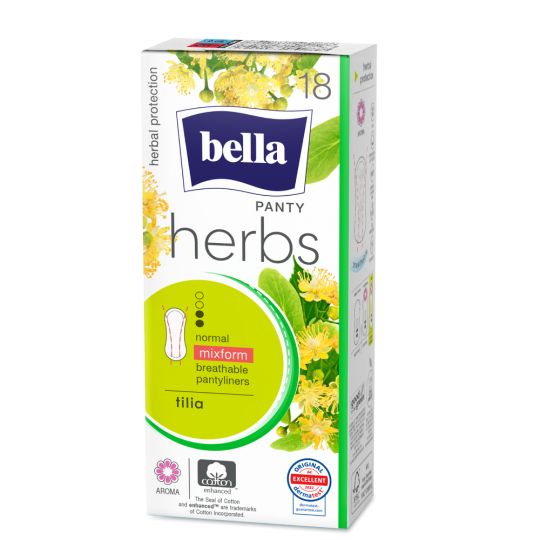 Ежедневни превръзки Bella Herbs с цвят липа нормални